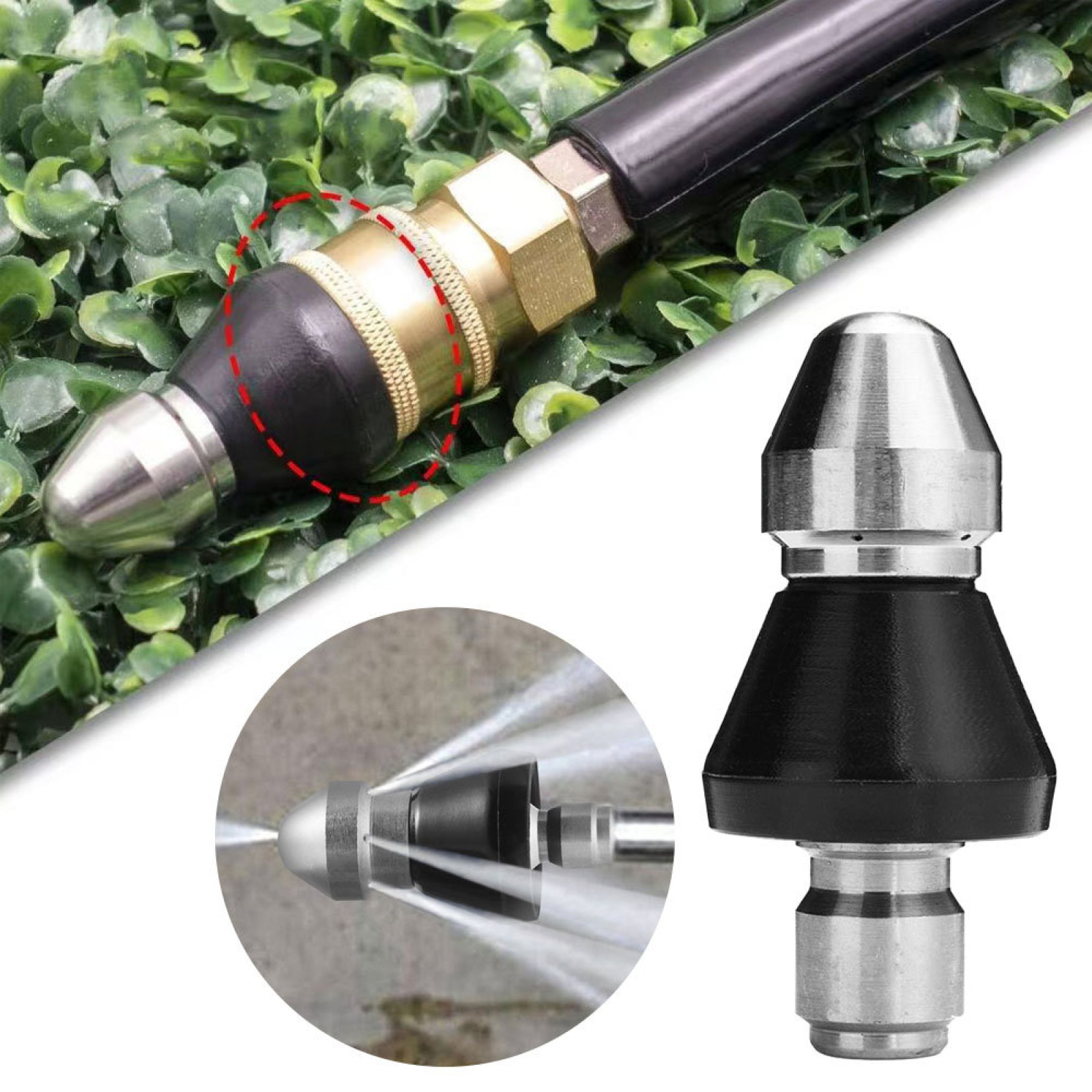 Drain Pipe Clip - Mulut pipa pembersih, 3/8 inci pipa