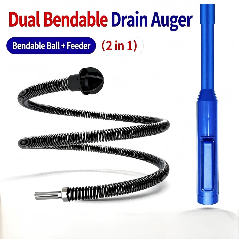 Pipe Bending Spring - Set Alat Pembersih Saluran Air Dual-Drive