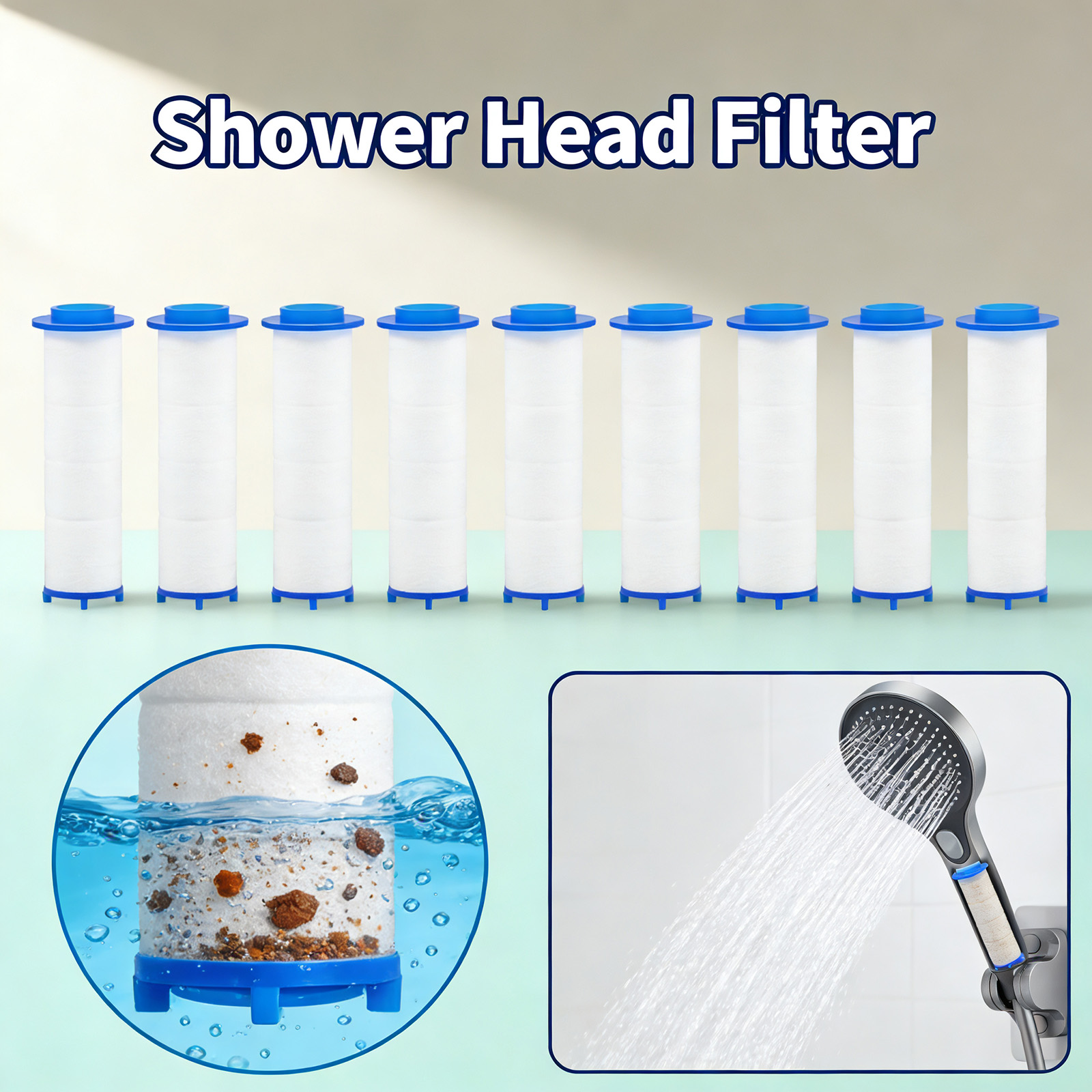 Shower Valve Cartridge - 20 Buah Kartrid Filter Pancuran Pengganti