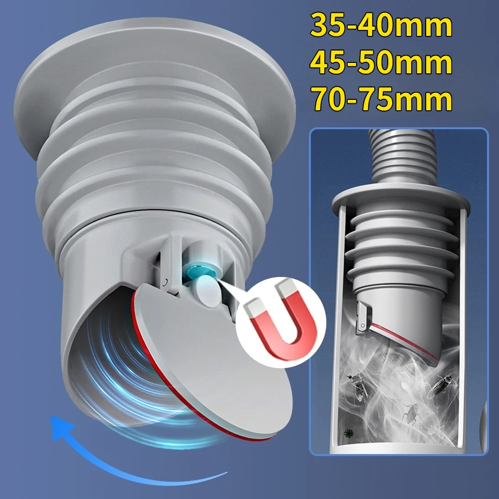 Drain Pipe Clip - Sumbat Saluran Air Silikon 70-75mm untuk