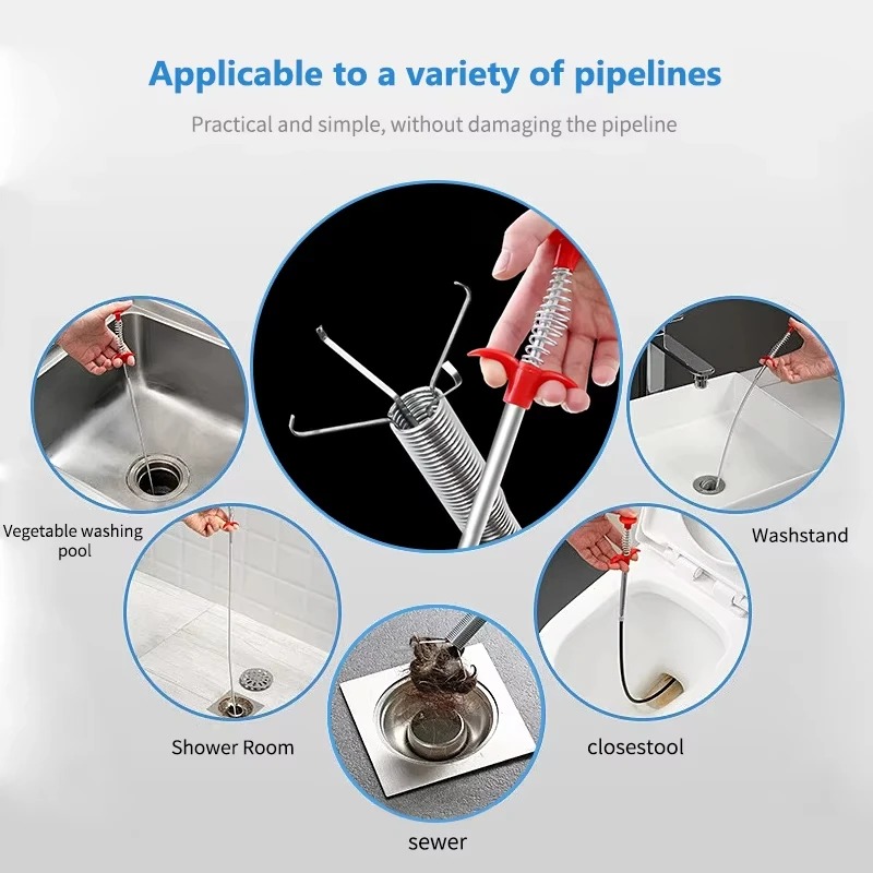 Drain Snake Flexible - Alat Pembersih Pipa Saluran Air Fleksibel